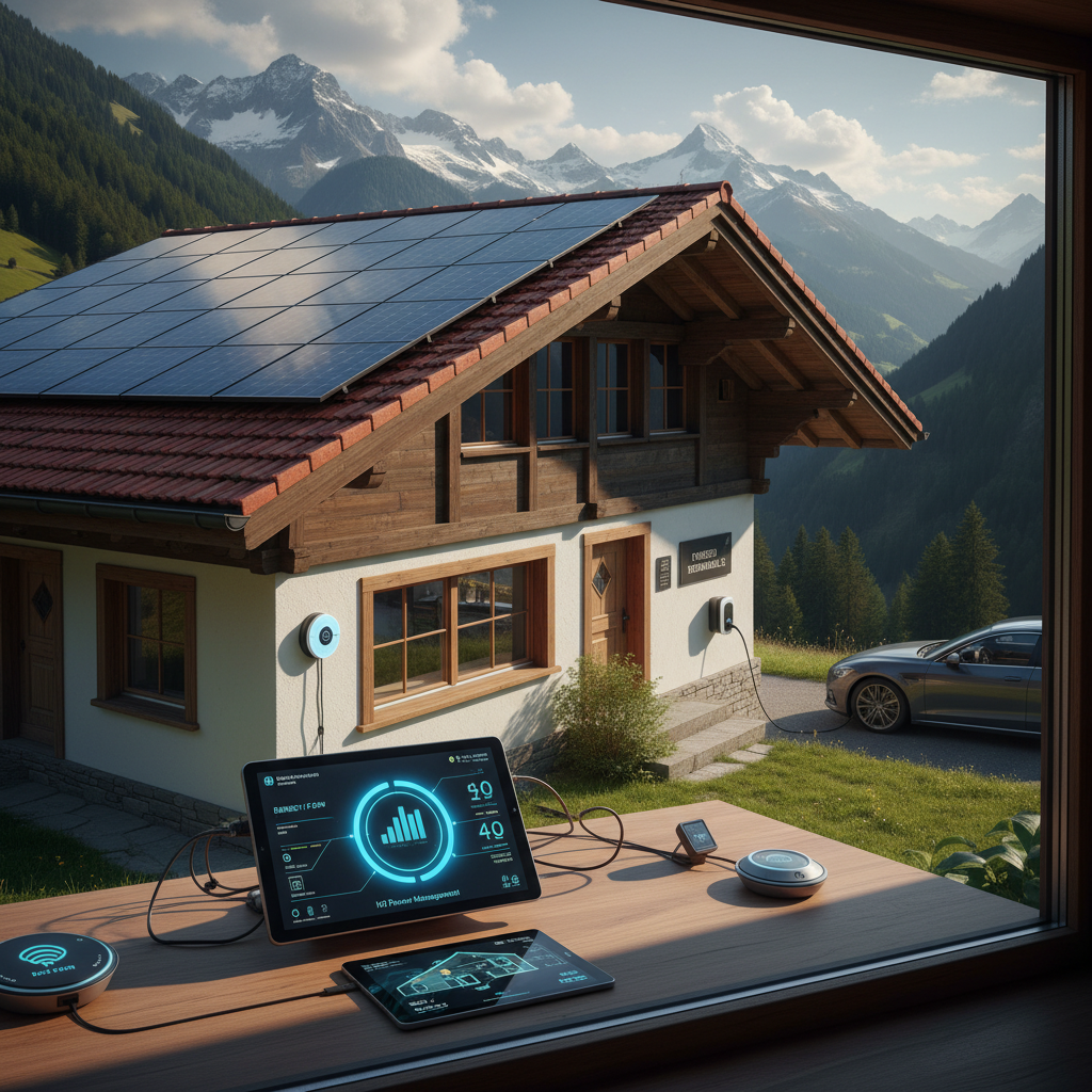 Solaranlage auf Schweizer Hausdach